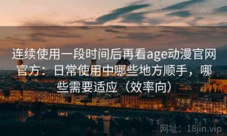 连续使用一段时间后再看age动漫官网官方：日常使用中哪些地方顺手，哪些需要适应（效率向）