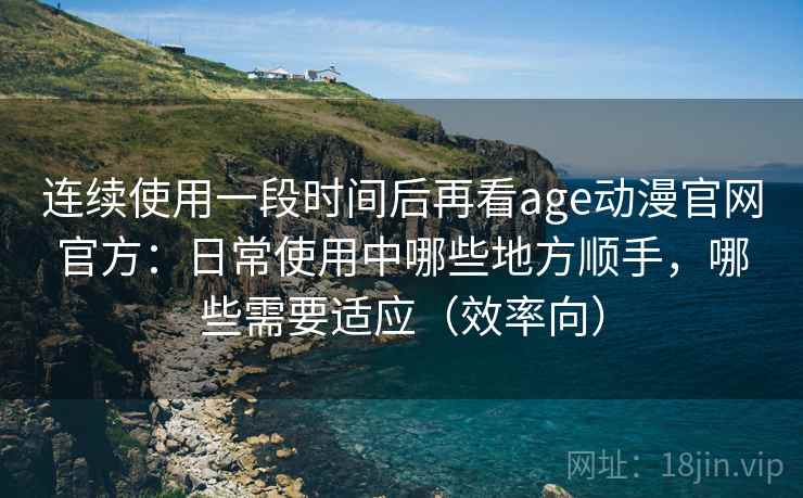 连续使用一段时间后再看age动漫官网官方：日常使用中哪些地方顺手，哪些需要适应（效率向）