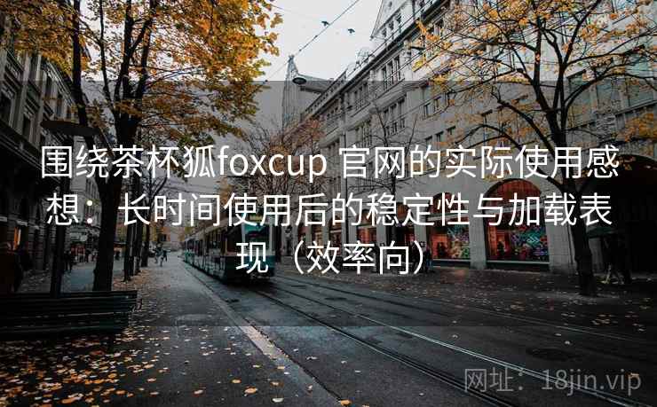 围绕茶杯狐foxcup 官网的实际使用感想：长时间使用后的稳定性与加载表现（效率向）